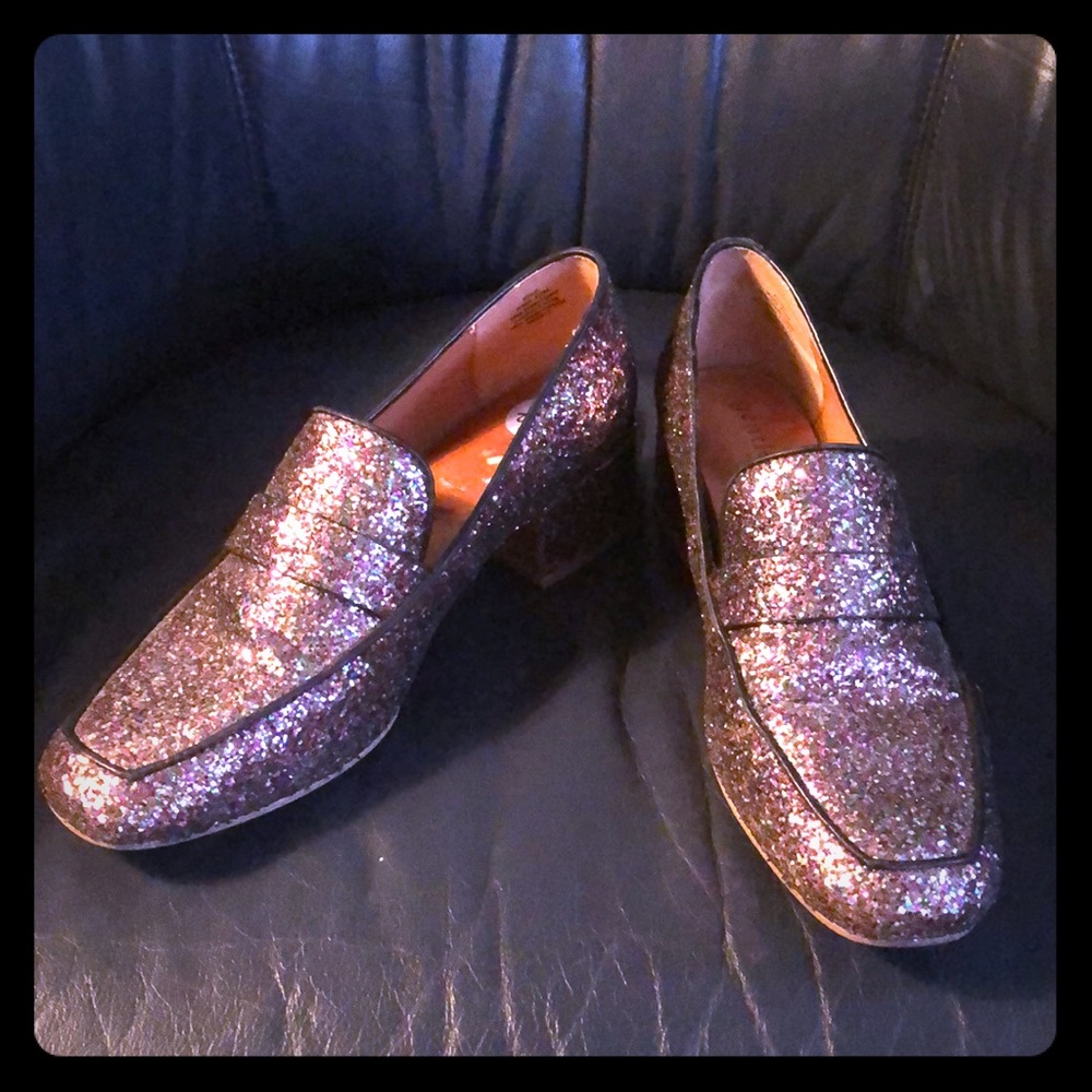 Kenneth Cole Gentle Souls glitter loafers 8.5